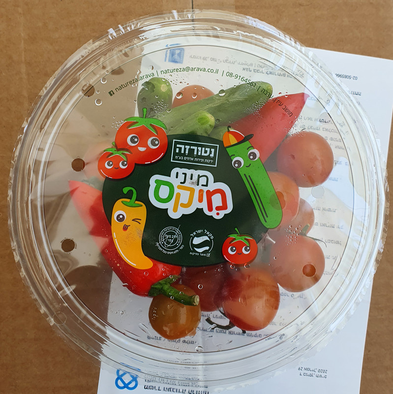 Продуктовая помощь от минсоцобеспечения Израиля пожилым гражданам в период коронавируса. Набор свежих овощей