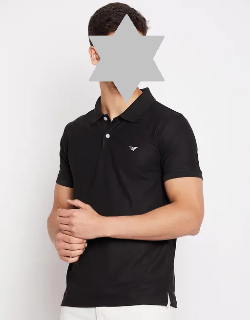 RISS Men's Cotton Half Sleeves Solid Polo T-shirt Color 9 (R306)