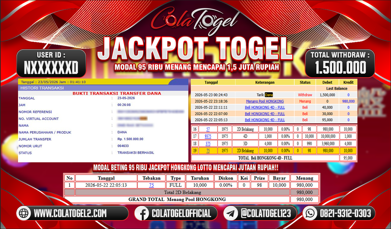JACKPOT HONGKONG LOTTO!!