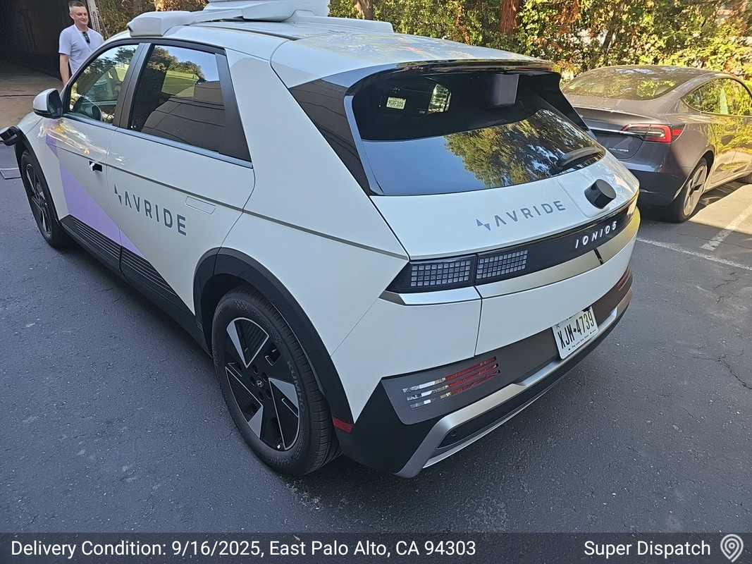 AVride.ai shuttles being loaded