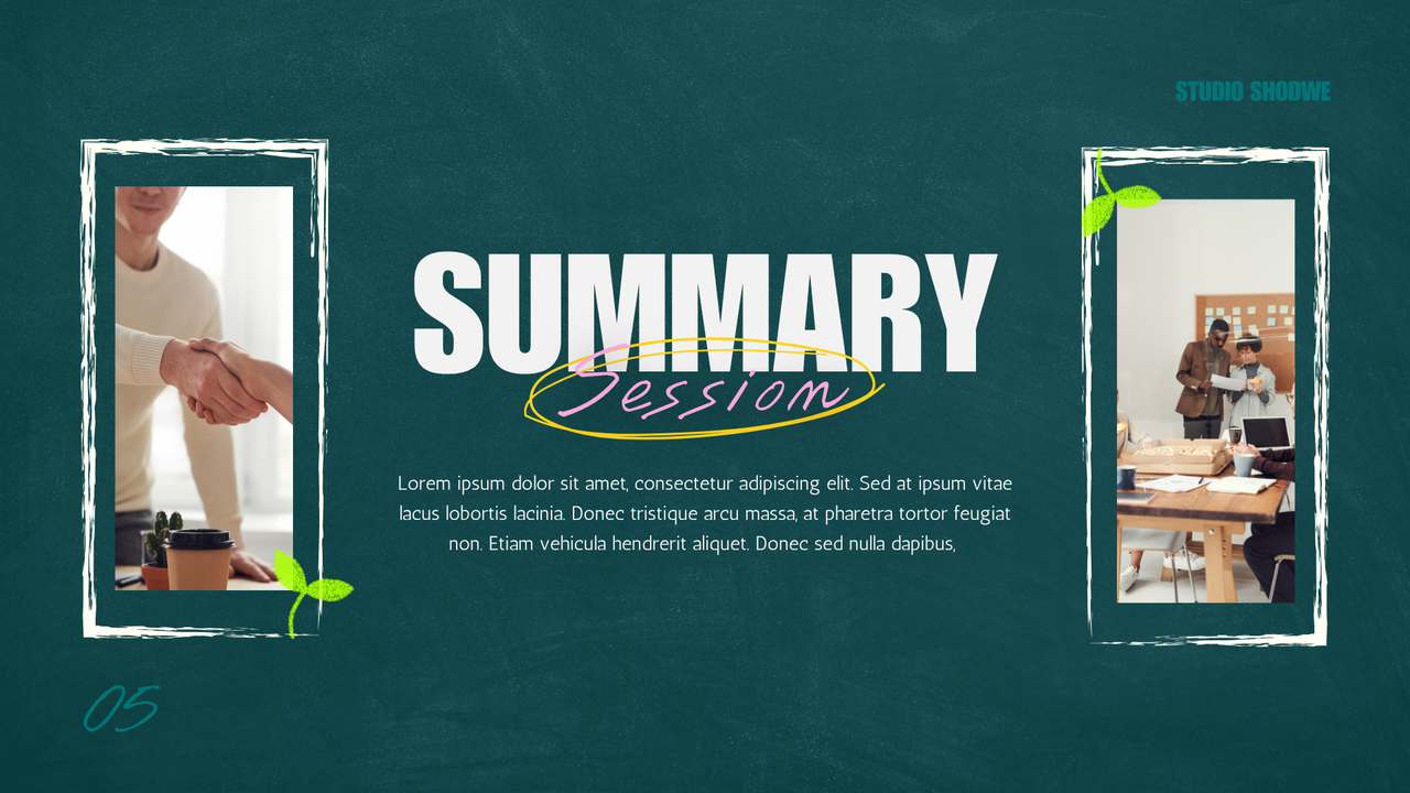 Green Pink Chalkboard Brainstorm Presentation