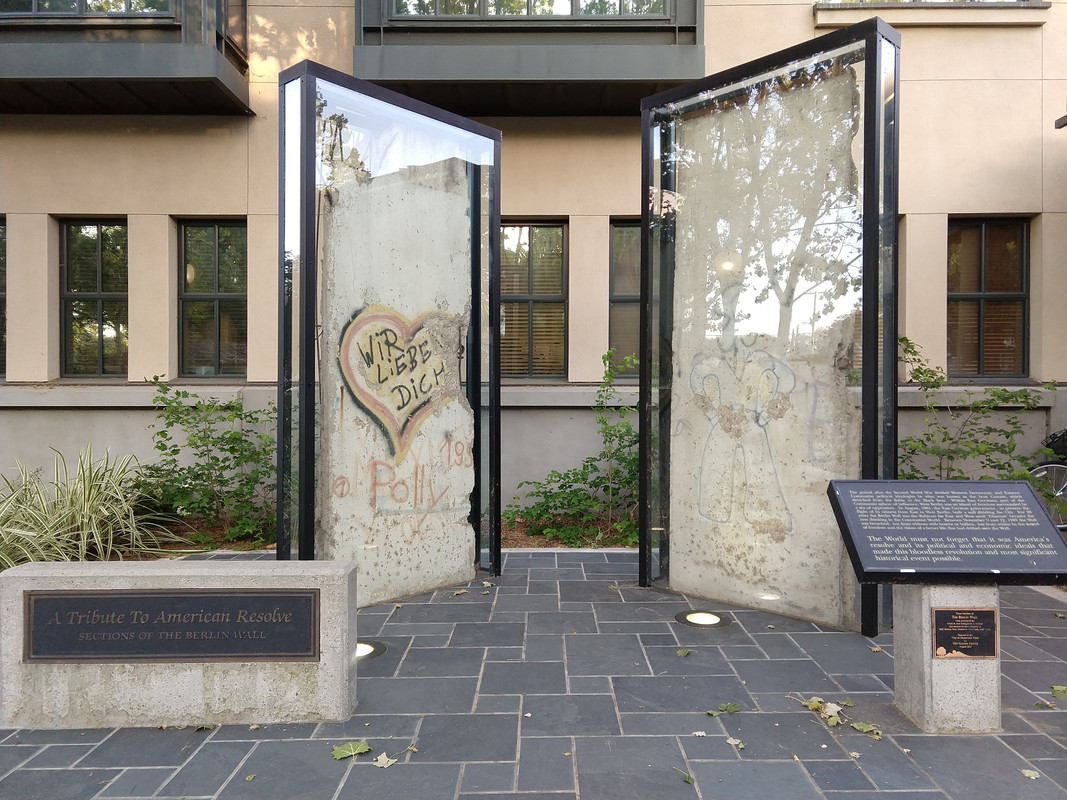 Two pieces of the Berlin Wall