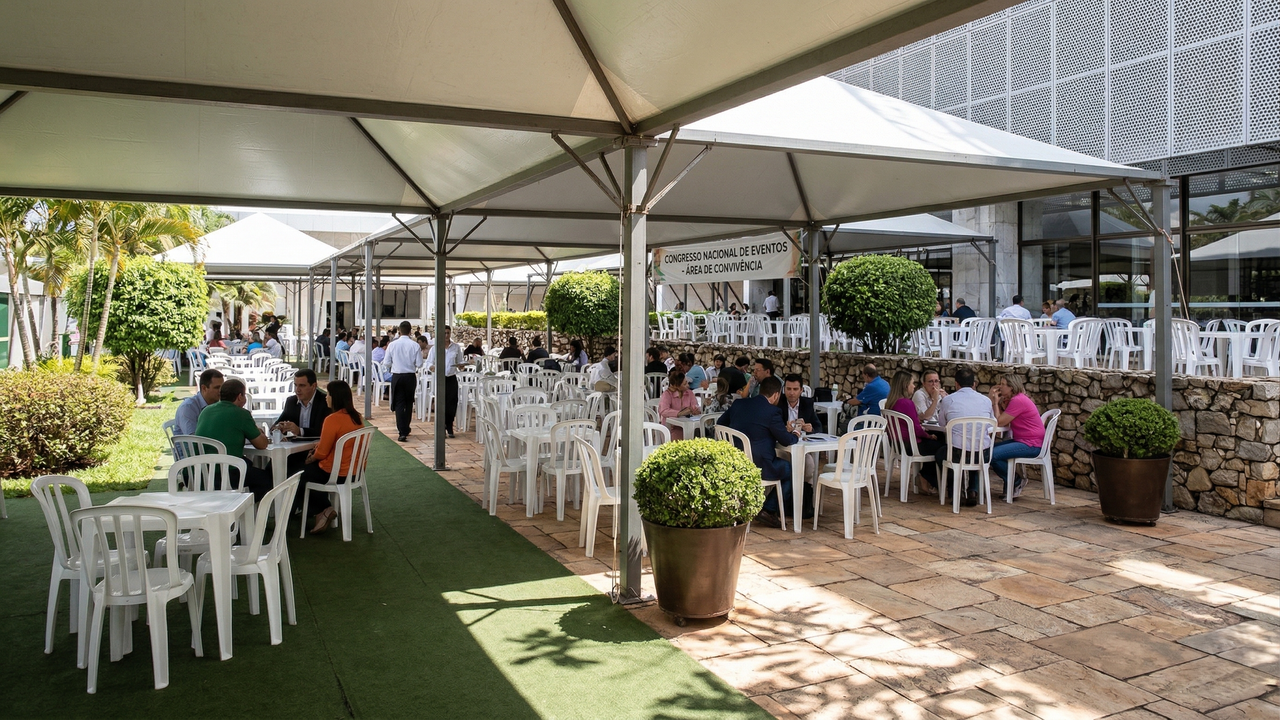 Cadeiras montadas em ambiente corporativo