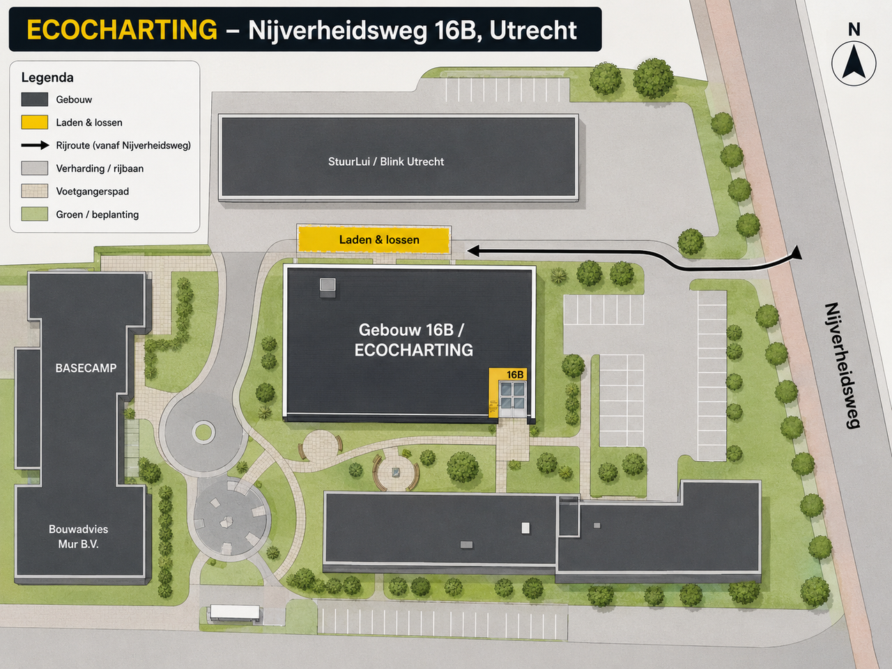 Plattegrond Ecocharting - laden en lossen