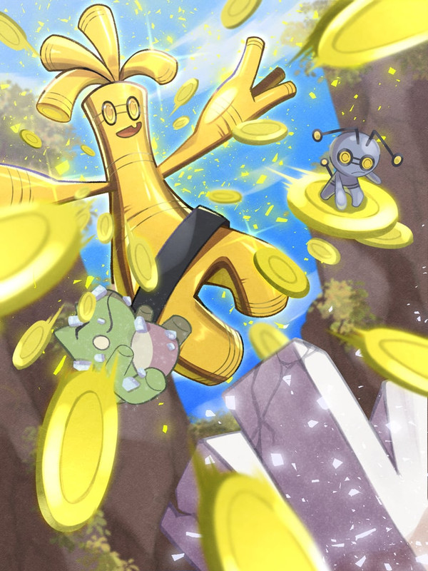 gholdengo-and-gimmighoul-pokemon-drawn-b