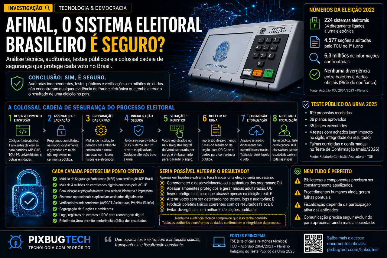 A fortaleza eleitoral brasileira: por que alterar uma eleição exigiria romper uma cadeia colossal de segurança