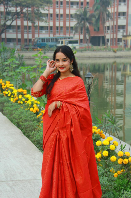 সিল্ক কাতান শাড়ি