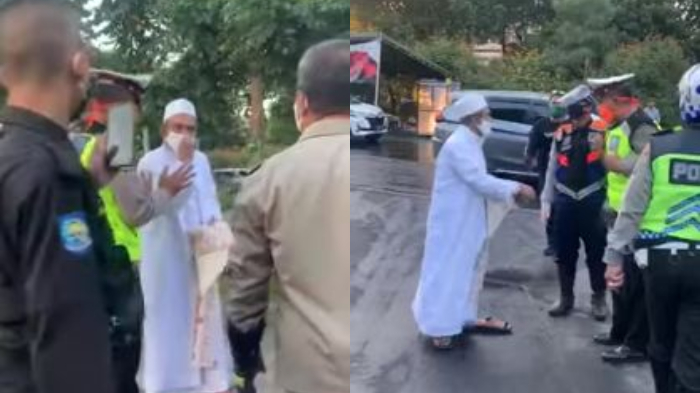 Habib Umar Assegaf Bangil saat adu cekcok dengan petugas