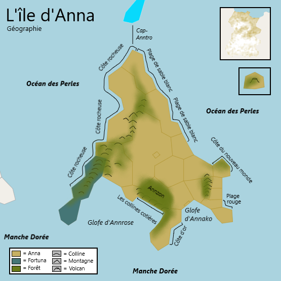 Géographie de l'île d'Anna