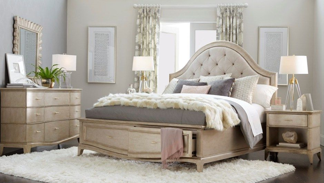 Available at malindafurniture.com Starlite King Upholstered Panel Bed