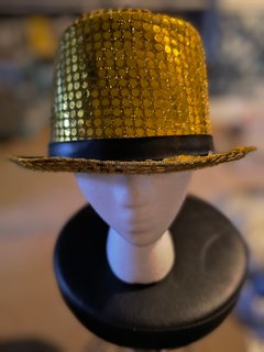 Gold Sequin Top Hat