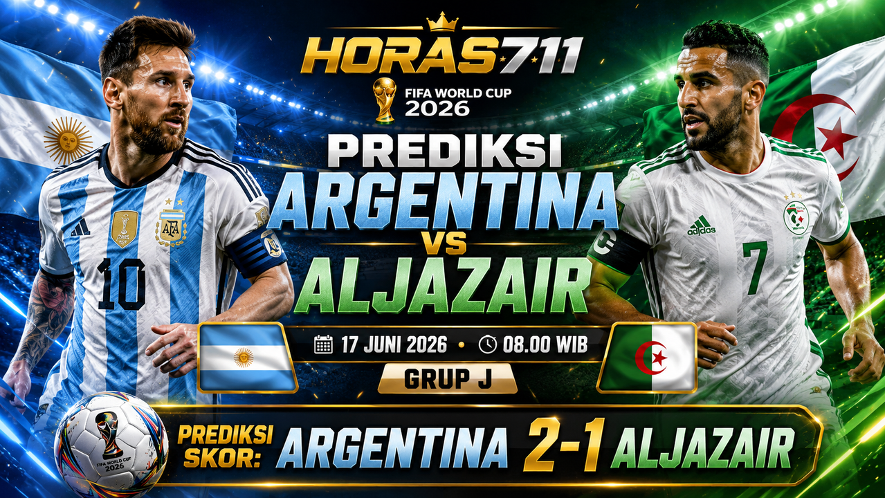 Horas711 Prediksi Bola Argentina vs Aljazair: Argentina Diunggulkan Menang 2-1