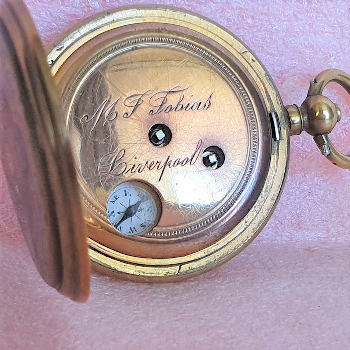 Relógio Bússula | M.I.Tobias | 1870 | Bronze Guarda-p-2