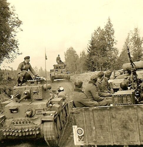 German 12. Panzer Divison Unit Marked Pzkw.38(t) Panzer Tanks on Move!