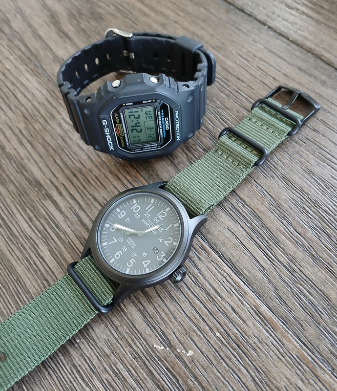 G-Shock DW5600 and Timex Expedition
