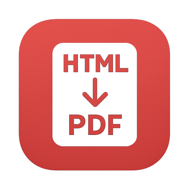 HTML to PDF Icon