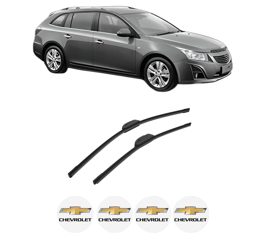 Set stergatoare auto CHEVROLET CRUZE Station Wagon (J308) din 2012-2015, pentru parbriz auto, 2 bucati, Bosch Aerotwin Retrofit, din cauciuc siliconat rezistent, 4 Stickere Auto CHEVROLET