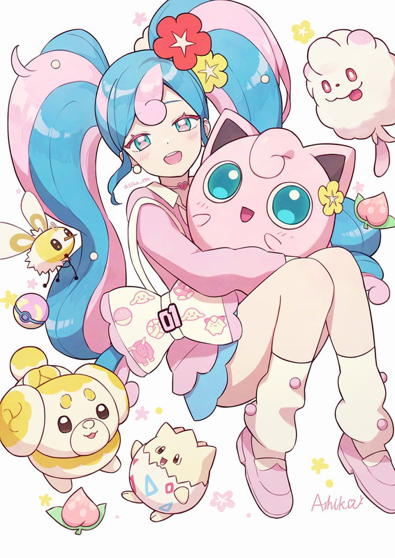 hatsune-miku-jigglypuff-togepi-cutiefly-