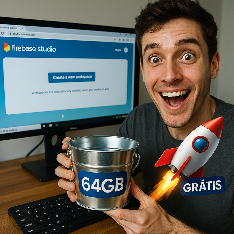 Crie Sua Própria Máquina Virtual de 64 GB de RAM Gratuitamente com Firebase Studio (Passo a Passo PixBugTech)