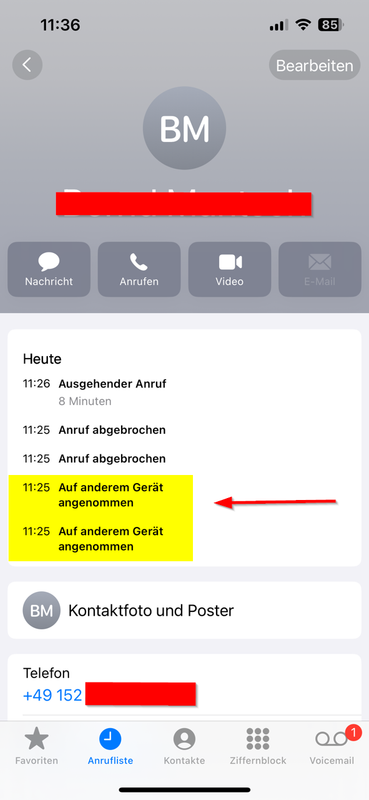 Gesprächsprotokolle Handy
