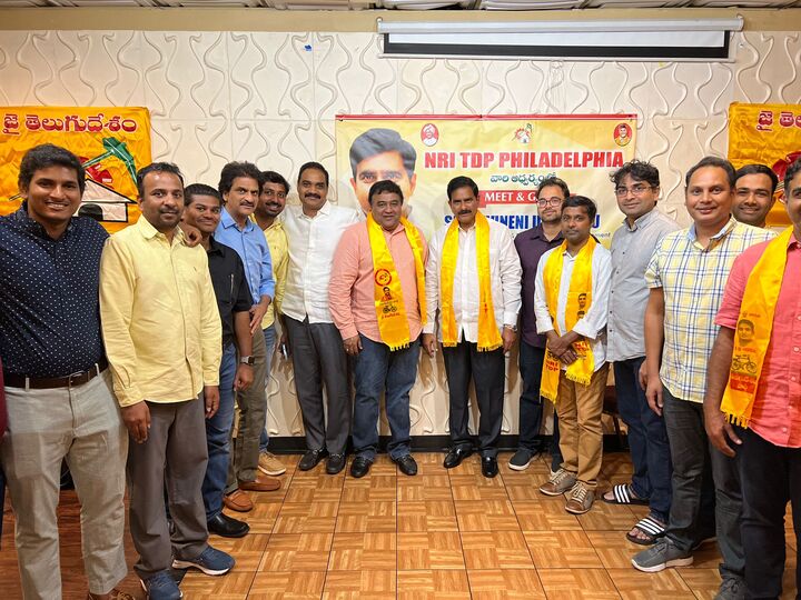 Devineni Uma Meets With NRIs in Philadelphia Devineni Uma Meets With NRIs in Philadelphia
