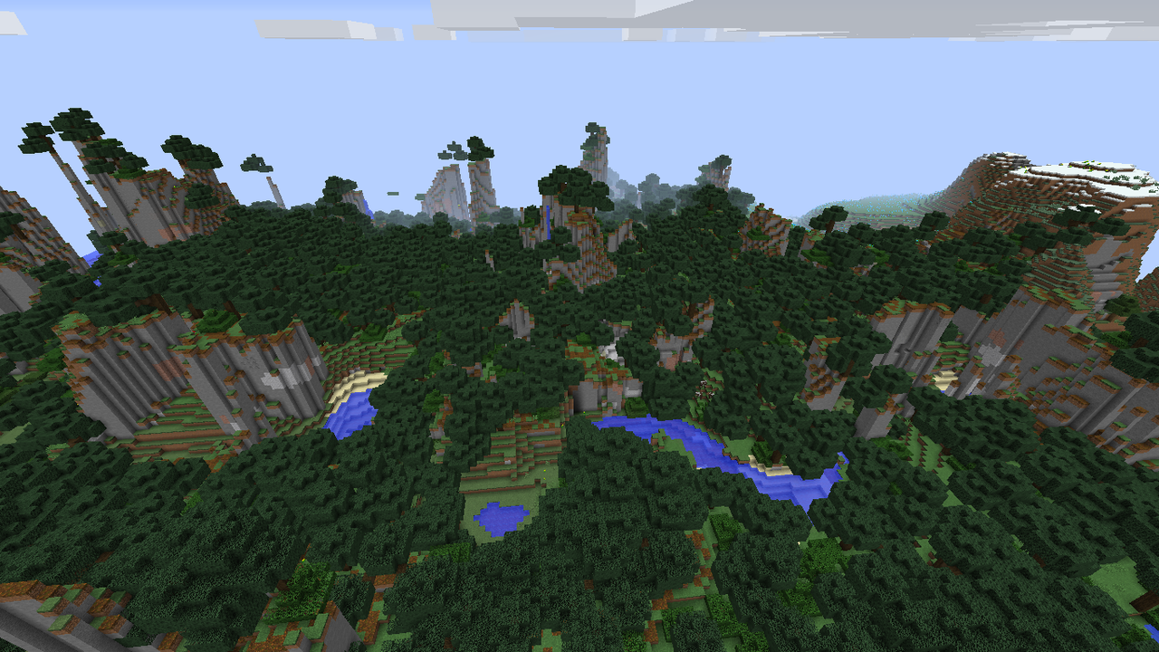 Forested Canyon Pillars