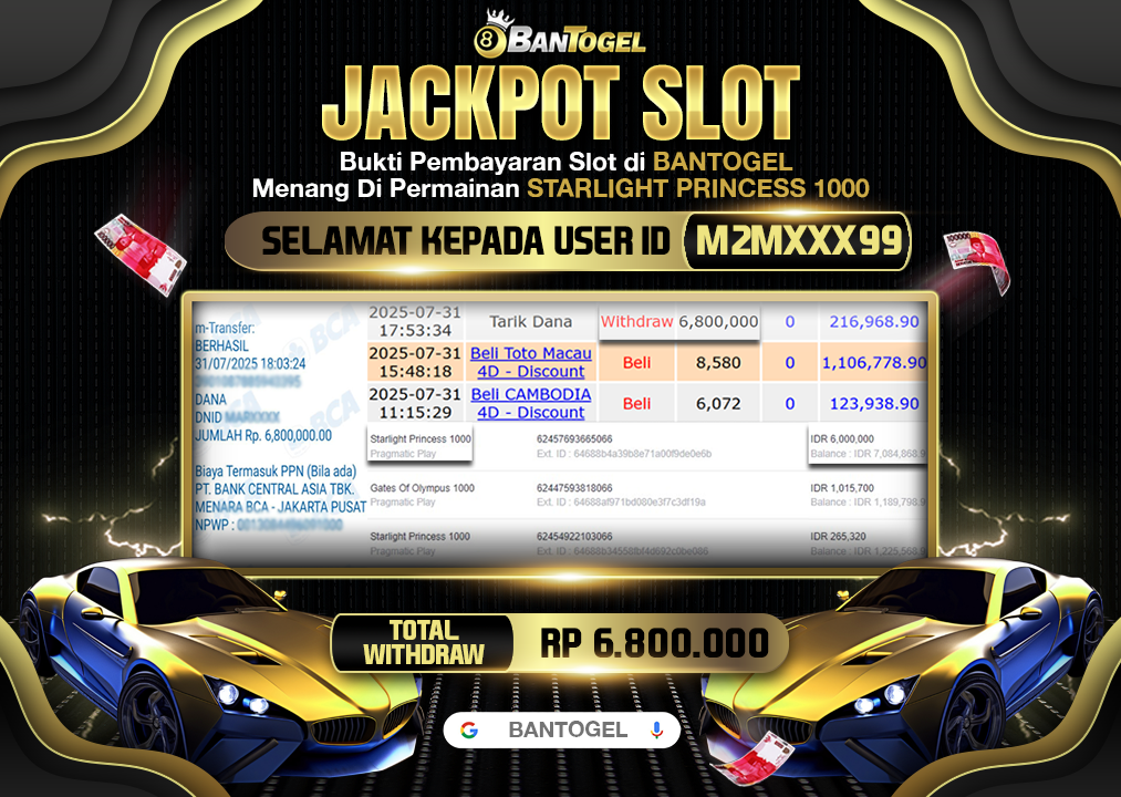 BUKTI JACKPOT LUNAS BANTOGEL