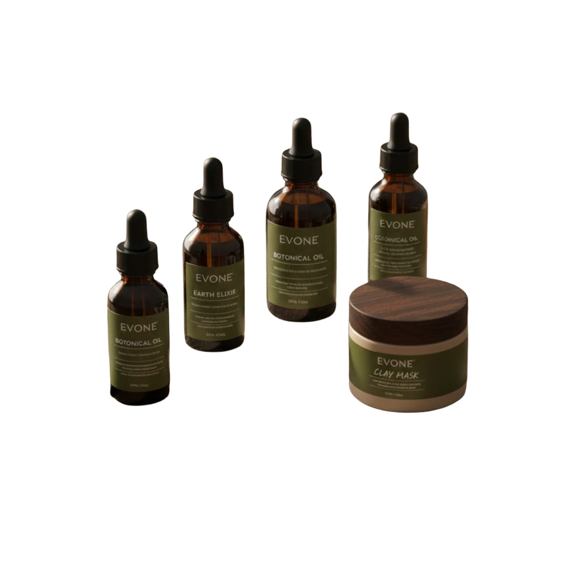 Skincare products in a serene setting