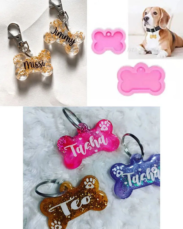 Set Dos molde en Silicona para resina epóxica