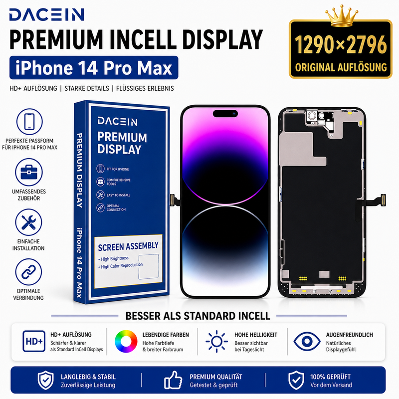 DACEIN iPhone 14 Pro Max LTPS 120HZ FHD In-Cell Display Produktbild 1