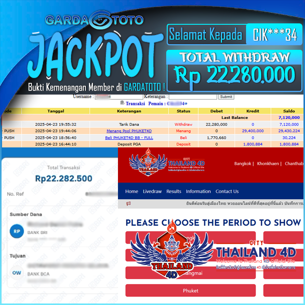 JACKPOT TOGEL DI PASARAN PHUKET4D Rp 22.280.000,- DIBAYAR LUNAS!!!