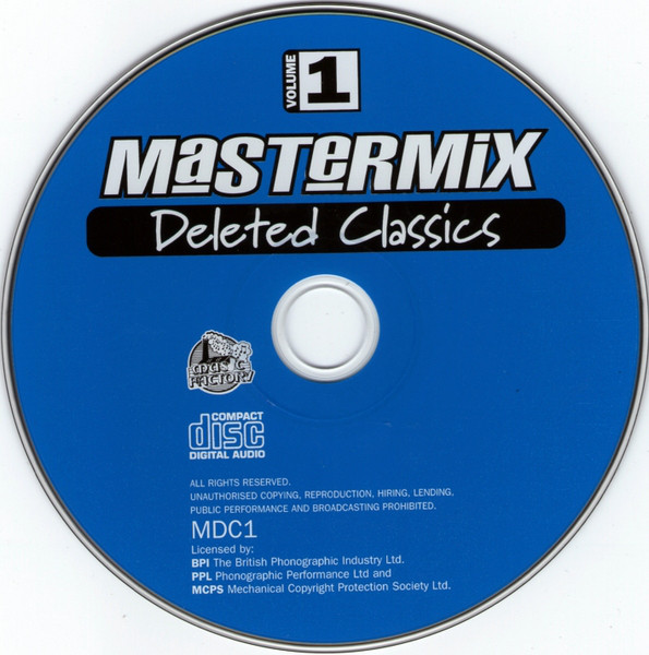 08/07/2024 - Mastermix Deleted Classics Volume 1 (CD, Compilation, Partially Mixed)(Music Factory – MDC1)    R-4412433-1364203409-5769-jpeg