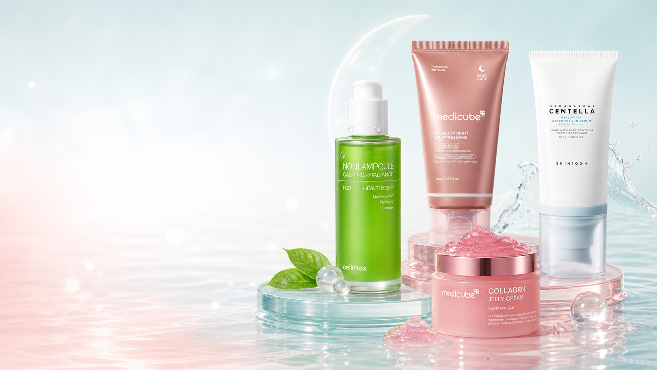 Kit Glass Skin Join Drops com produtos K-Beauty