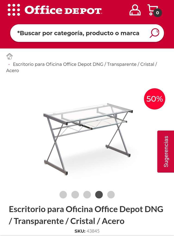 Office Depot: Escritorio para Oficina Office Depot DNG / Transparente 