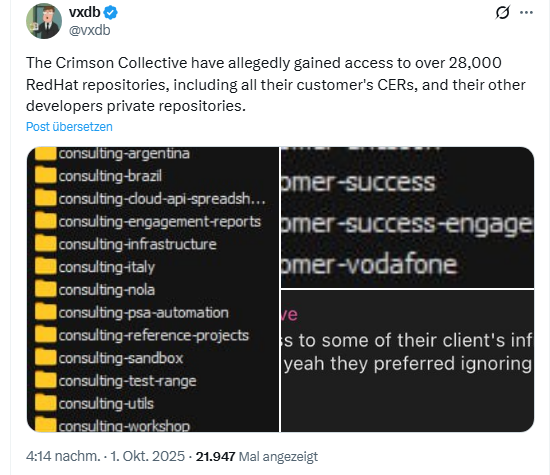 Redhat gehackt
