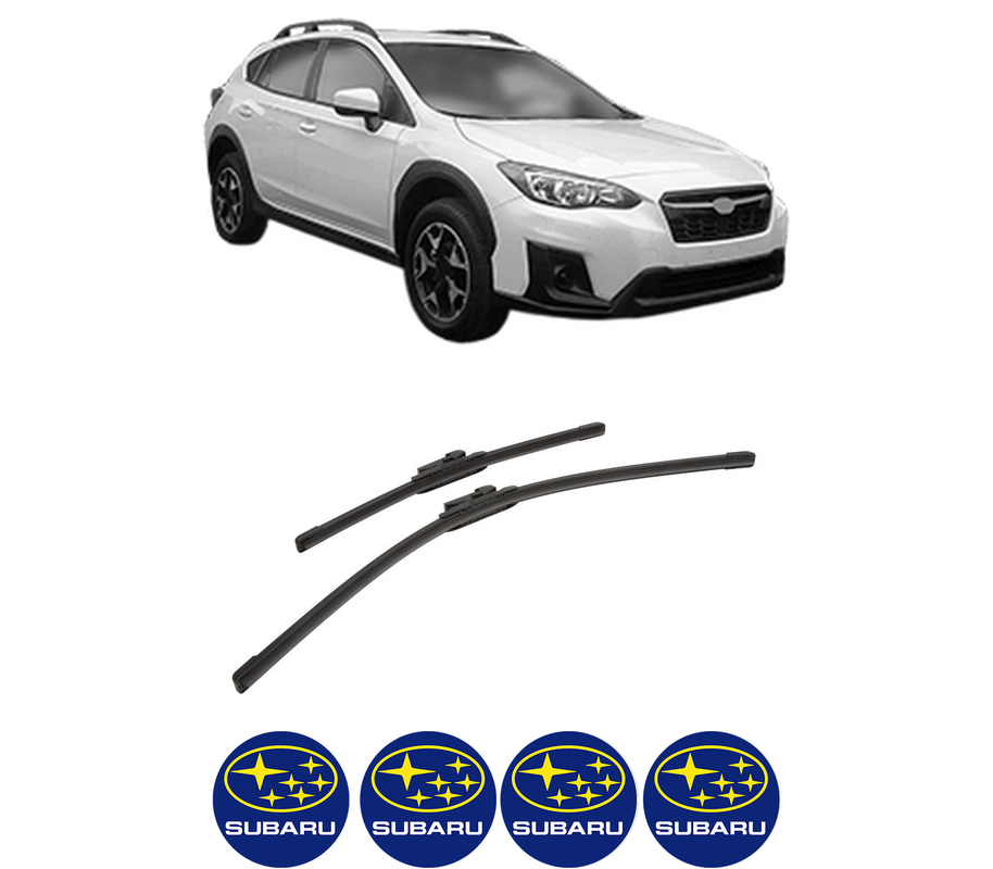 Set stergatoare auto SUBARU XV (GT) din 2017-2019, pentru parbriz auto, 2 bucati, Bosch Aerotwin, din cauciuc siliconat rezistent, 4 Stickere Auto SUBARU