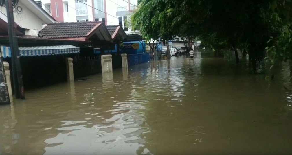 Banjir di salah satu daerah di DKI Jakarta