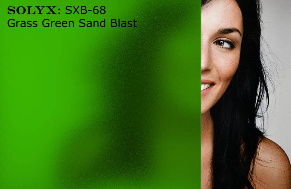 SXB-68 Grass Green Sandblast – Textured Window Film. SXB-68 Grass Green Sand Blast Colored Glass Film is a translucent, high grade embossed vinyl…