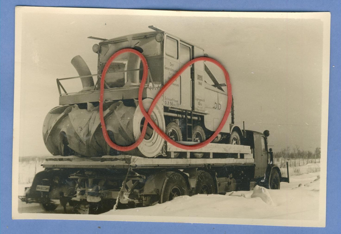 Gebirgspioniere LKW-Transport Schneefräse 13 to 