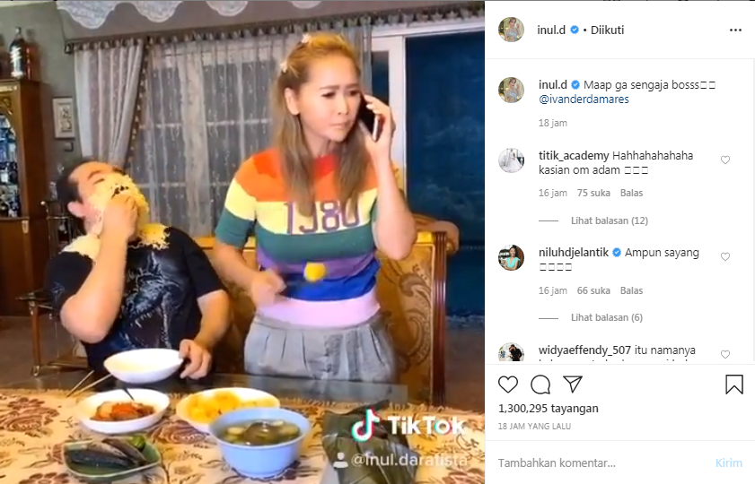 Inul Daratista dan Adam Suseno main Tik Tok