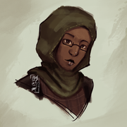 digital art of a bust of Ishani Patel by notsoprocreations on Art Fight.