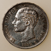 5 pesetas 1879. Alfonso XII. EM M PAS4915