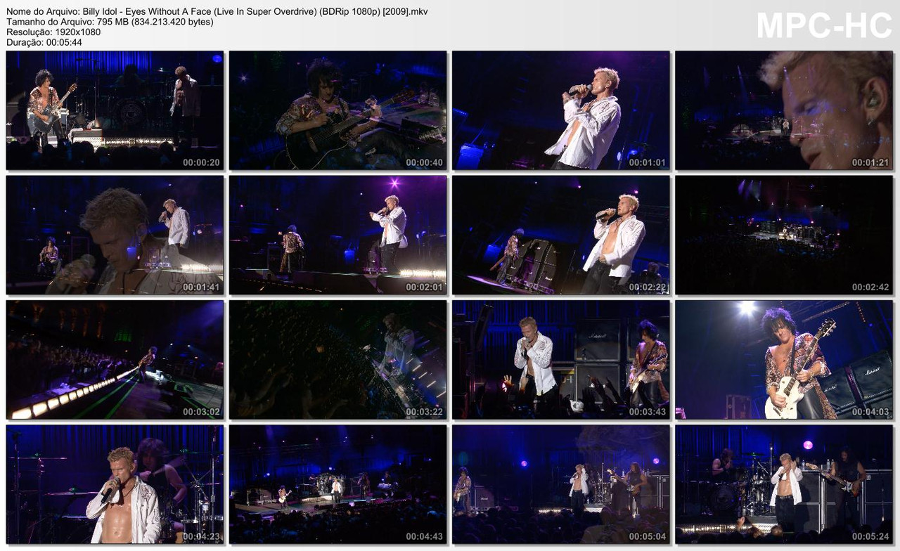 Billy Idol - Eyes Without A Face (Live in Super Overdrive) (BDRip 1080p) [2009]