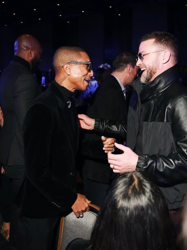 LV ers pharrell and justintimberlake at 68th Grammy Awards
