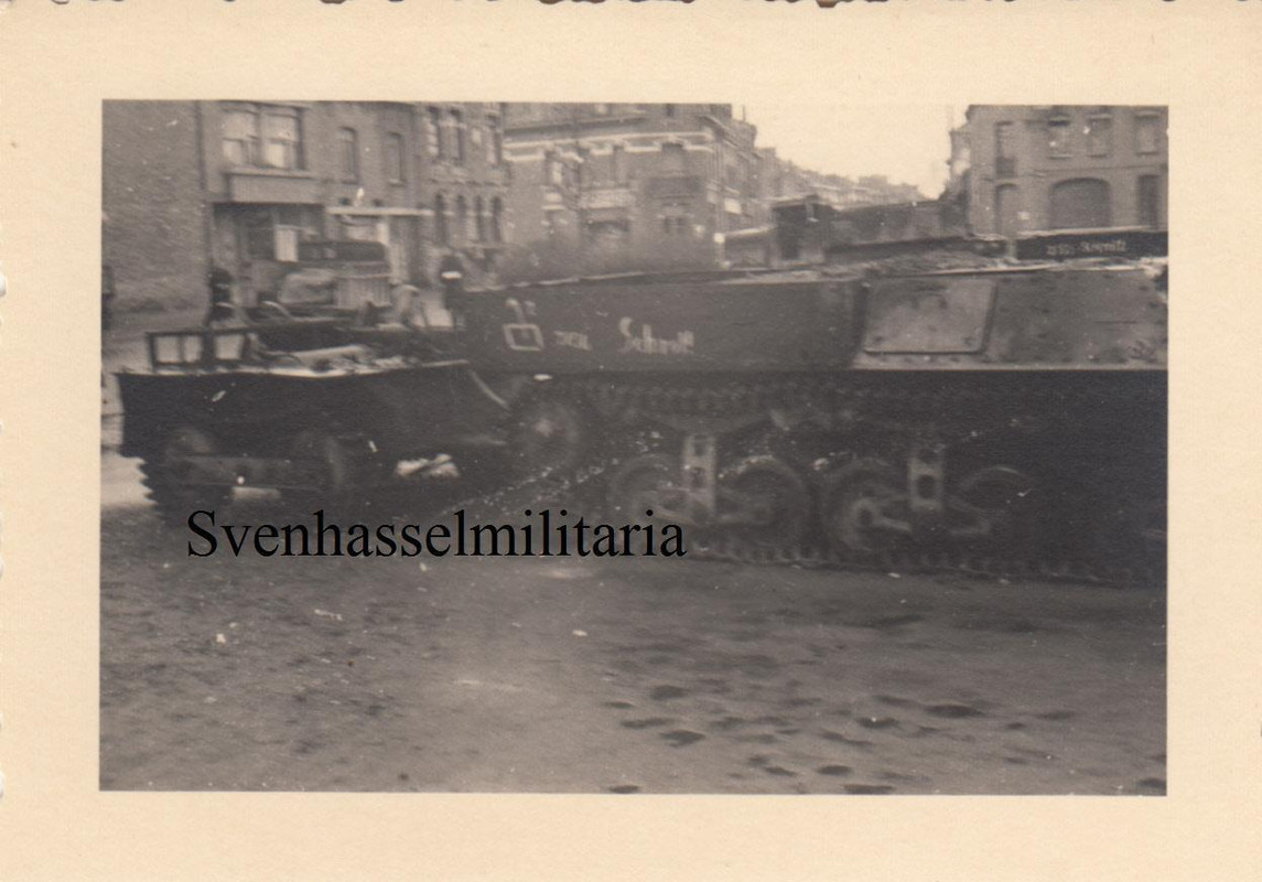 Endkampf Westfront - USA Sherman Panzer mit Anhä