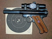 Proper way to support the pistol for bench rest testing your ammo Ruger1a-Jan08