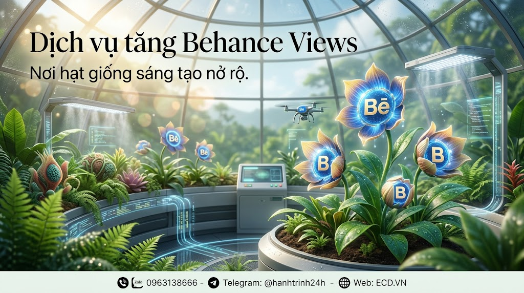 dịch vụ tăng behance views pro project behance