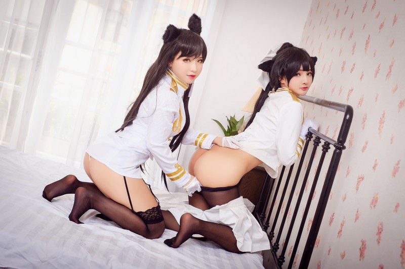 MiMi Chan 高雄 × 爱宕 Cosplay 碧蓝航线双人写真【23P-66M】插图6