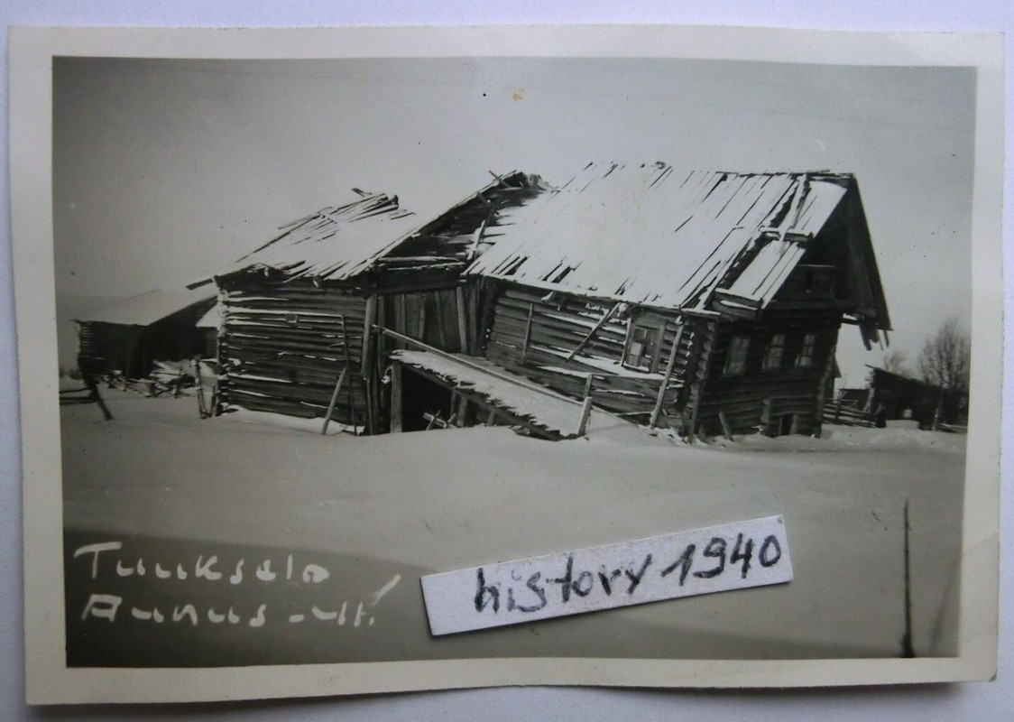 2.Foto mit Holzhütten in Finnland im 2.WK