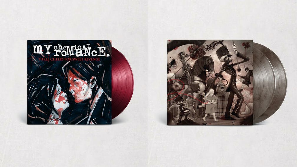 Kerrang, "MY CHEMICAL ROMANCE RELEASE EXCLUSIVE VINYL COLOUR VARIANTS OF THREE ALBUMS" [Traducción] [01.10.2020] My-Chemical-Romance-Urban-Outfitters-exclusive-vinyl-header